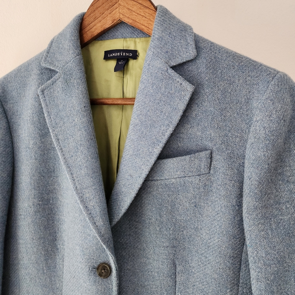 Lands' End Light Blue Blazer sz 10 - Picture 15 of 15